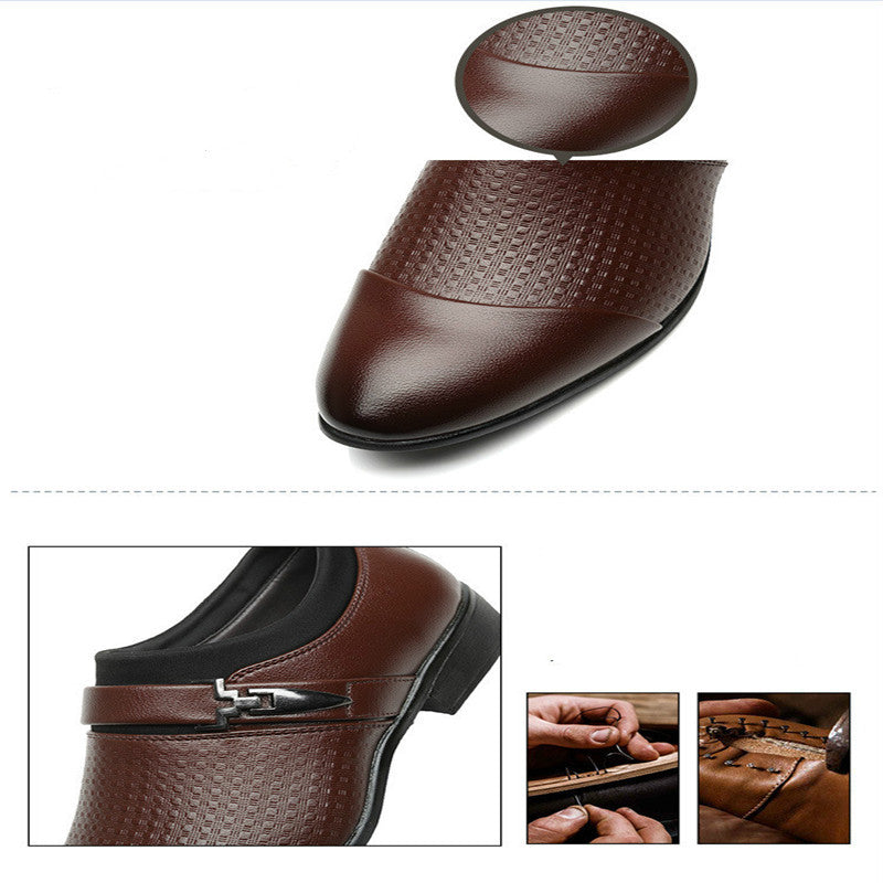Men's PU Leather Formal Dress Shoes – Breathable Non-Slip Business Footwear