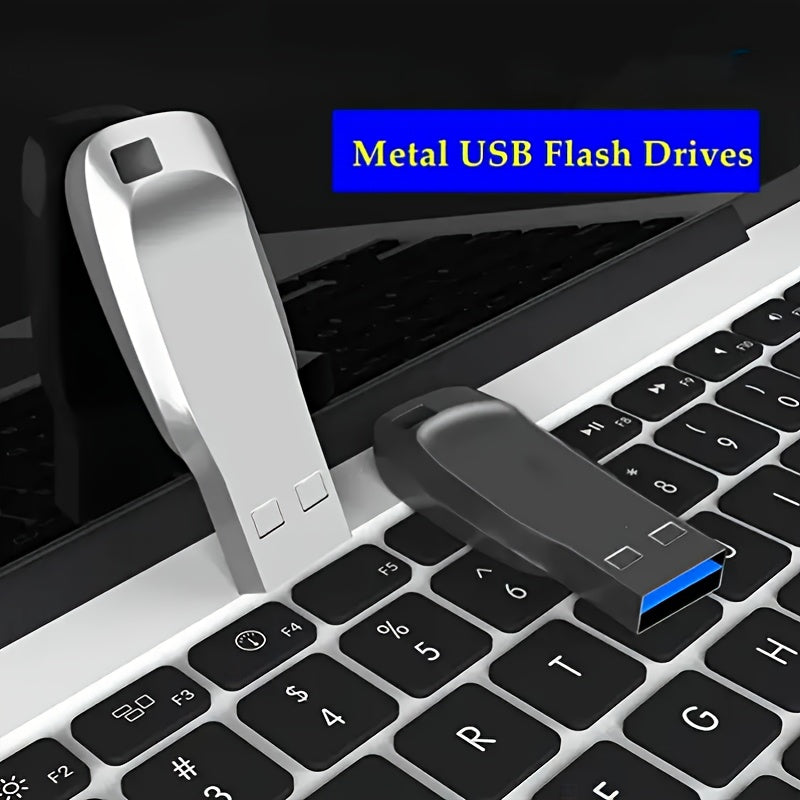 128GB Metal USB Flash Drive - High-Speed USB 2.0, Durable & Secure Data Storage for Computers, Laptops, and Tablets, Ideal Gift, Optional 8GB Capacity, Secure Data Storage | Metallic Finish | Durable USB Drive, USB Flash Driv
