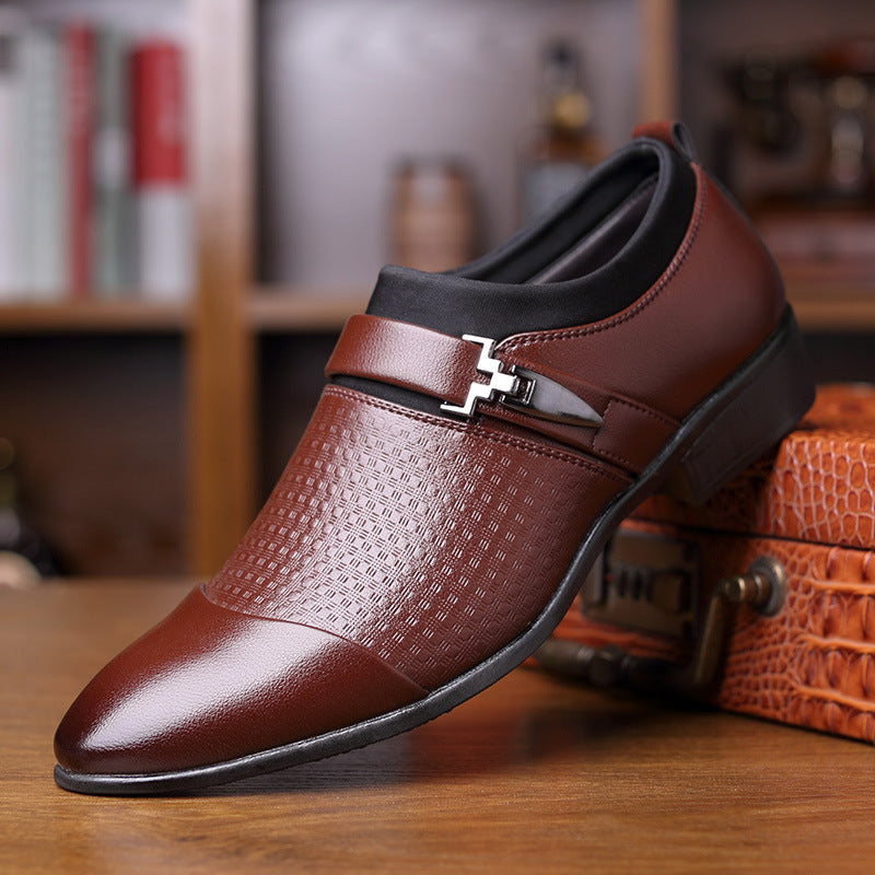 Men's PU Leather Formal Dress Shoes – Breathable Non-Slip Business Footwear