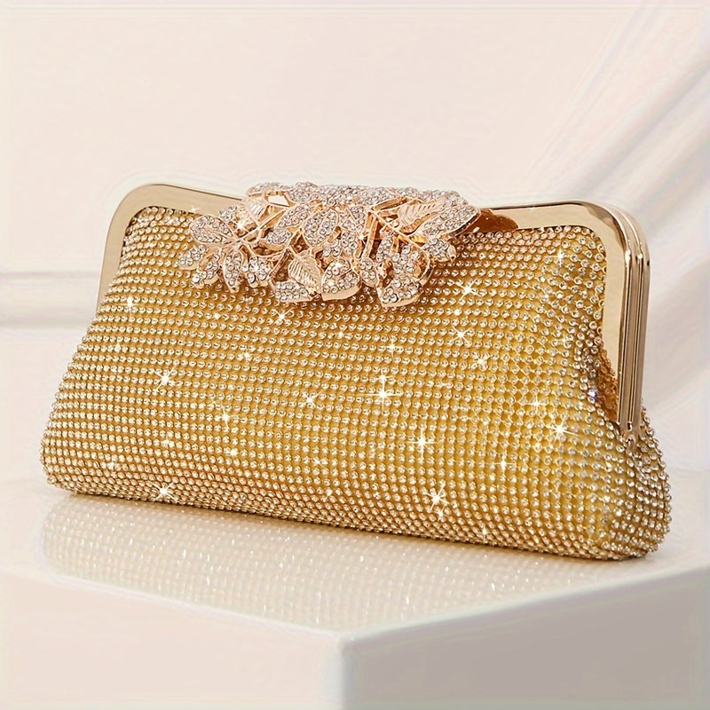 Elegant Glittering Rhinestone Clutch Bag - Sparkling Evening Handbag for Women, Perfect for Wedding, Party, Prom, Carnaval, Music Festival, and Formal Occasions - Classic, Stylish, and Durable Accessory