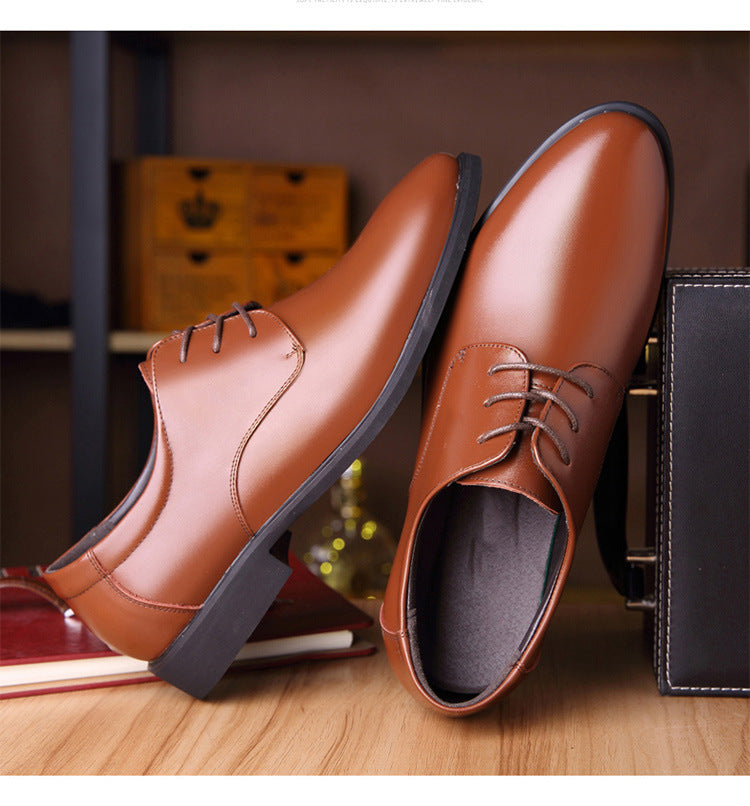 Men's Heightening Formal Leather Shoes – Non-Slip Breathable | Sizes 39–46