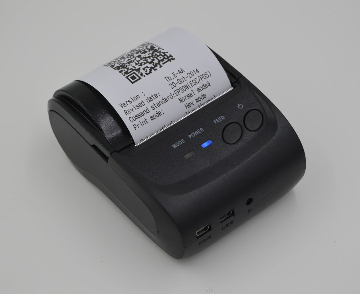 Portable Mini Bluetooth Thermal Printer – USB & Serial Interface | 203 DPI