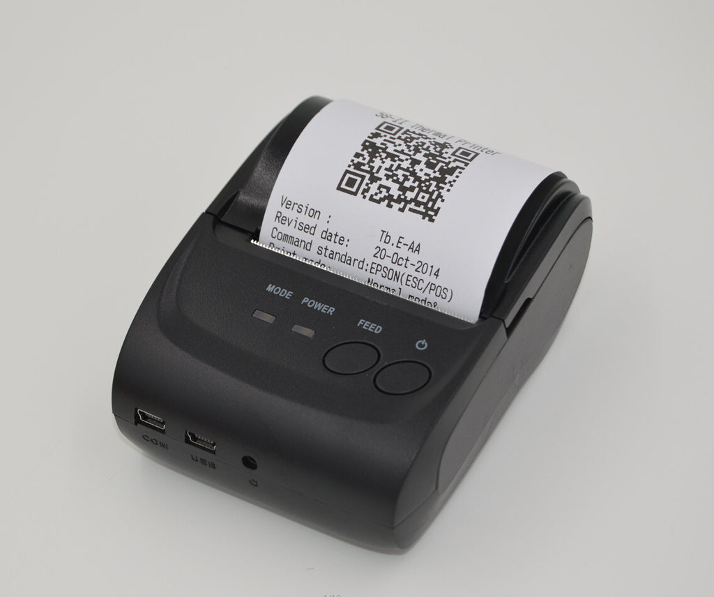 Portable Mini Bluetooth Thermal Printer – USB & Serial Interface | 203 DPI