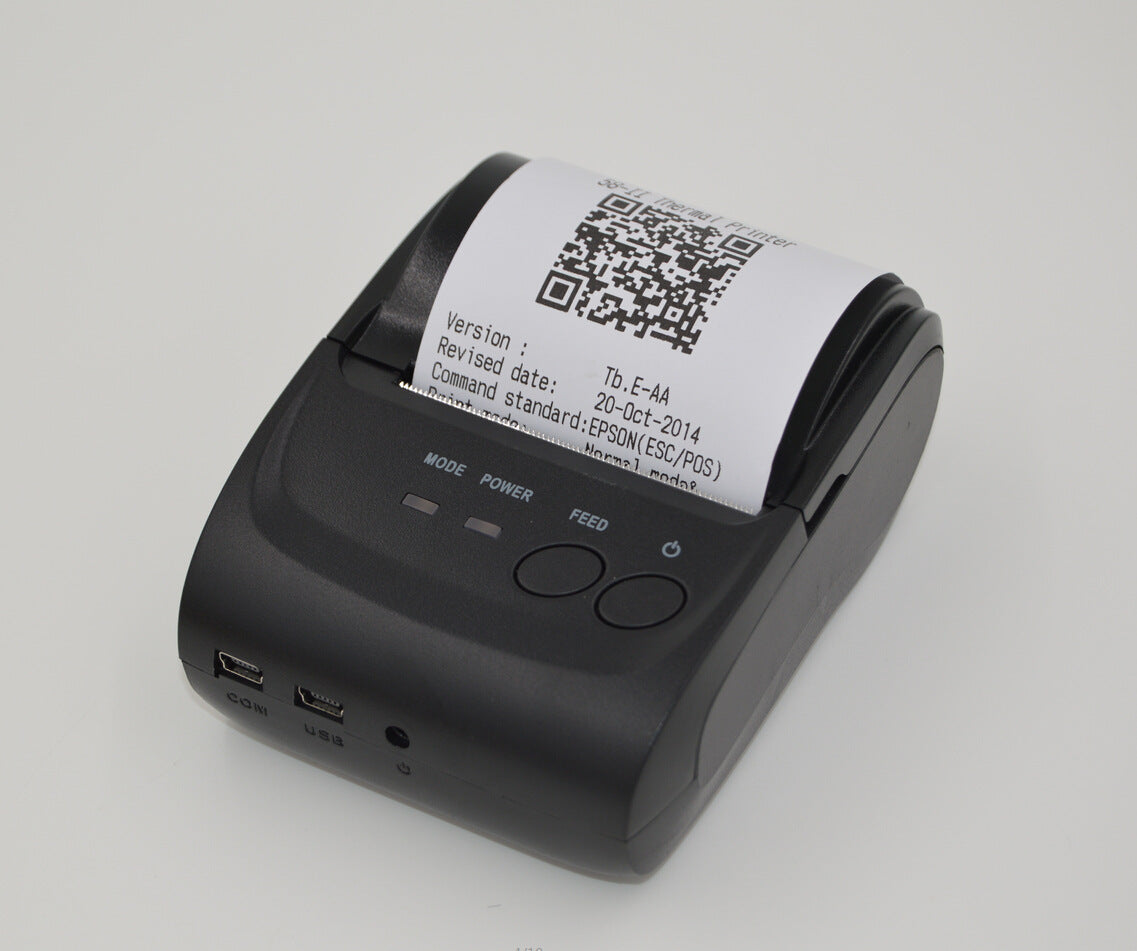 Portable Mini Bluetooth Thermal Printer – USB & Serial Interface | 203 DPI
