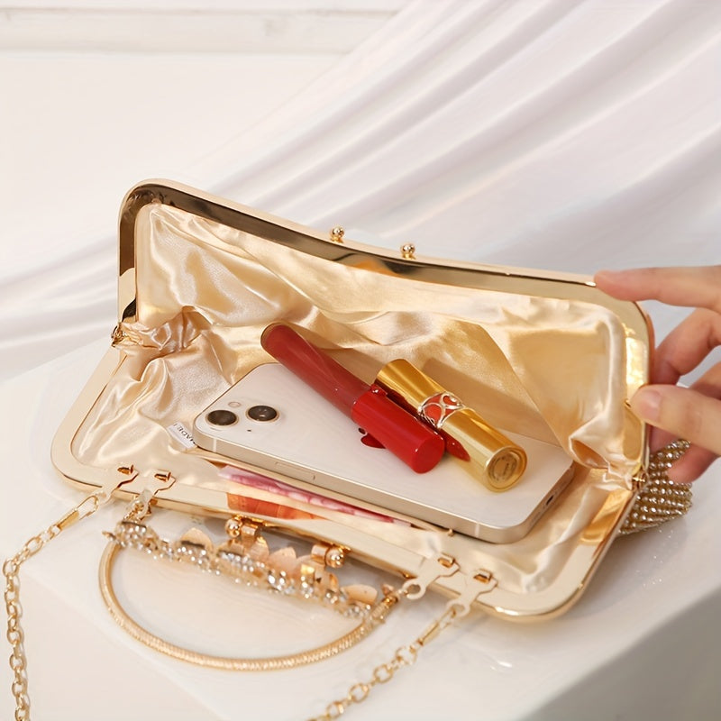 Elegant Glittering Rhinestone Clutch Bag - Sparkling Evening Handbag for Women, Perfect for Wedding, Party, Prom, Carnaval, Music Festival, and Formal Occasions - Classic, Stylish, and Durable Accessory