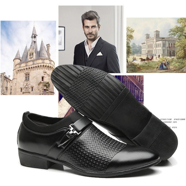 Men's Formal Leather Toe Cap Shoes – Breathable Non-Slip | Sizes 38–48