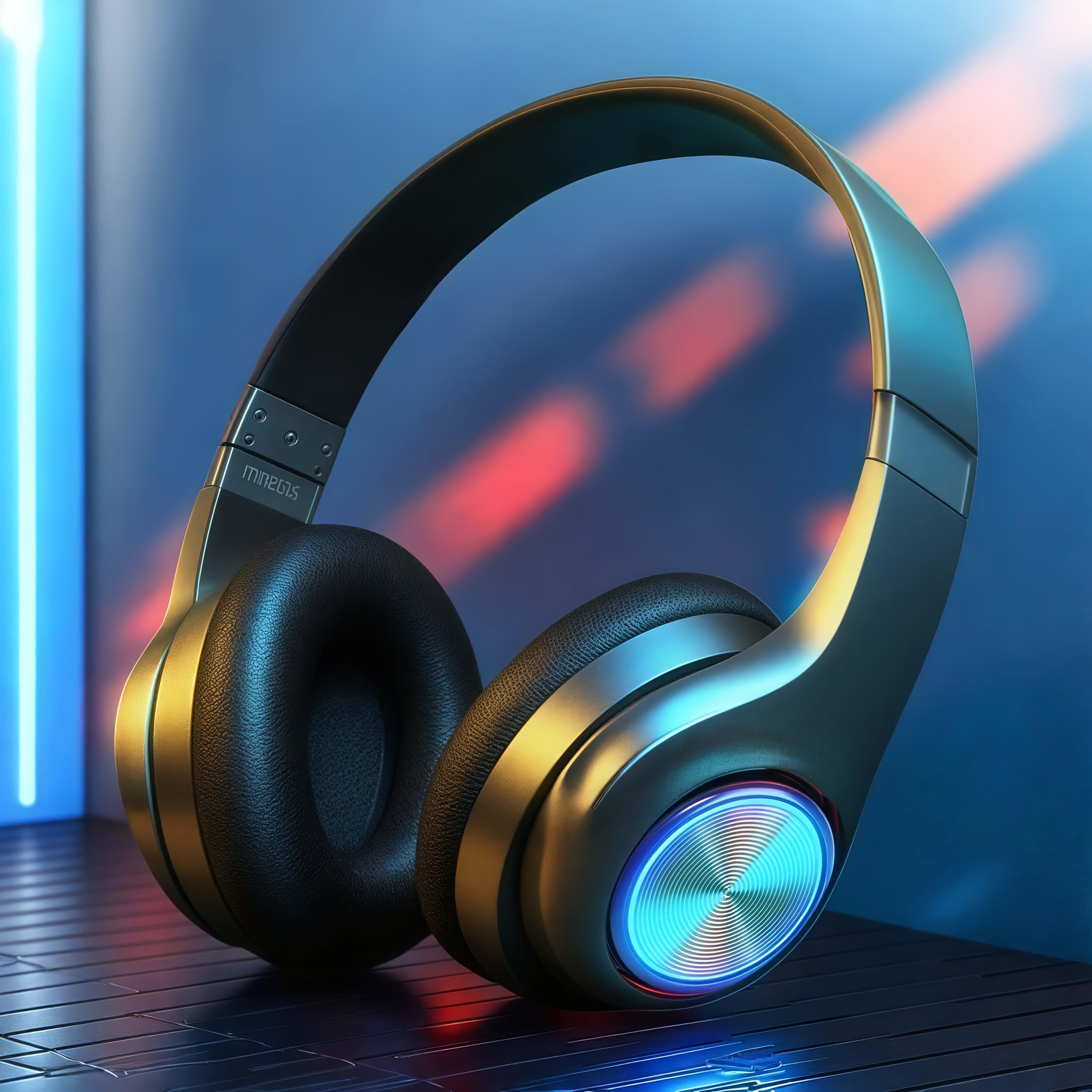 Wireless Headphones, 2025 NEW Headset Subwoofer 5.3 Mobile Computer Game Music Sports Over Ear Earphones, Headphones Wtih LED Light, Portable Folding Headphone Active Noise Canceling Headphones, Wireless Headphones with Deep