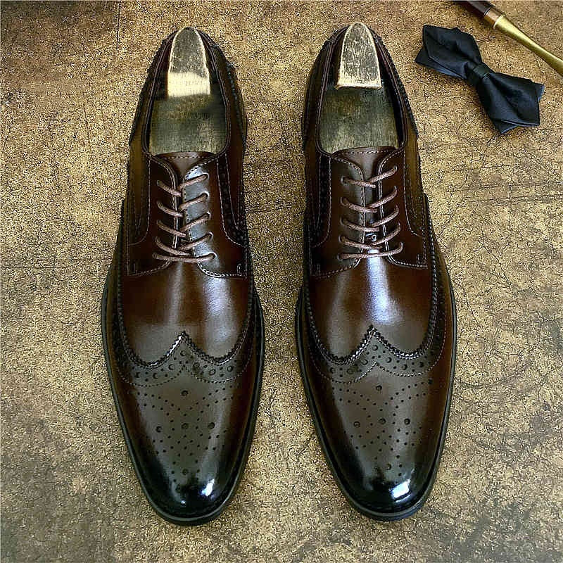 Men's Breathable Leather Shoes Black Soft Leather Soft Bottom Spring And Autumn Best Man Men's Business Formal Wear Casual Shoe
