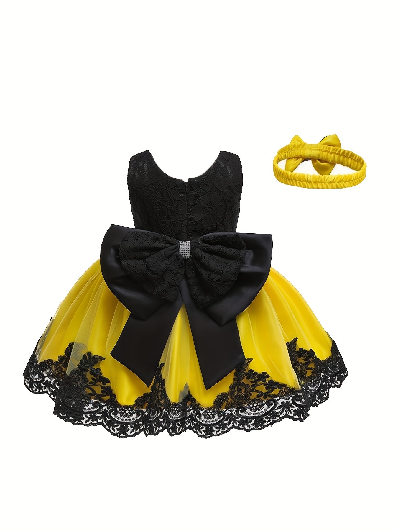 Baby One Year Old Children's Dress Full Moon Baptism Dress Lace Girl's Puffy Princess Dress