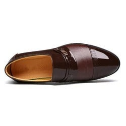 Men's Patent Leather Business Casual Shoes – Breathable Rubber Sole | US 5.5–12.5