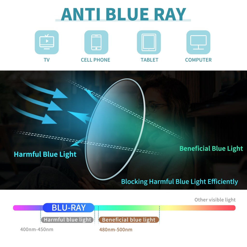 4Pack Women's Anti-blue Glasses, Women's Computer Glasses, Anti-glare Glasses