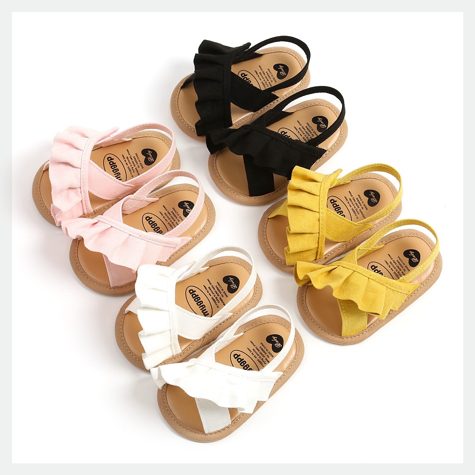 Newborn Infant Baby Girls Shoes Summer Ruffls