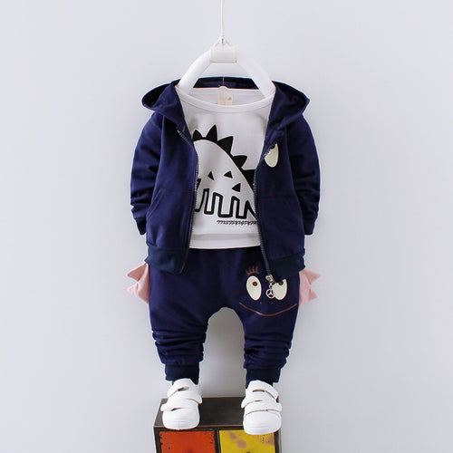 Boys' Autumn Sports Tracksuit Set – Long Sleeve Hoodie & Pants