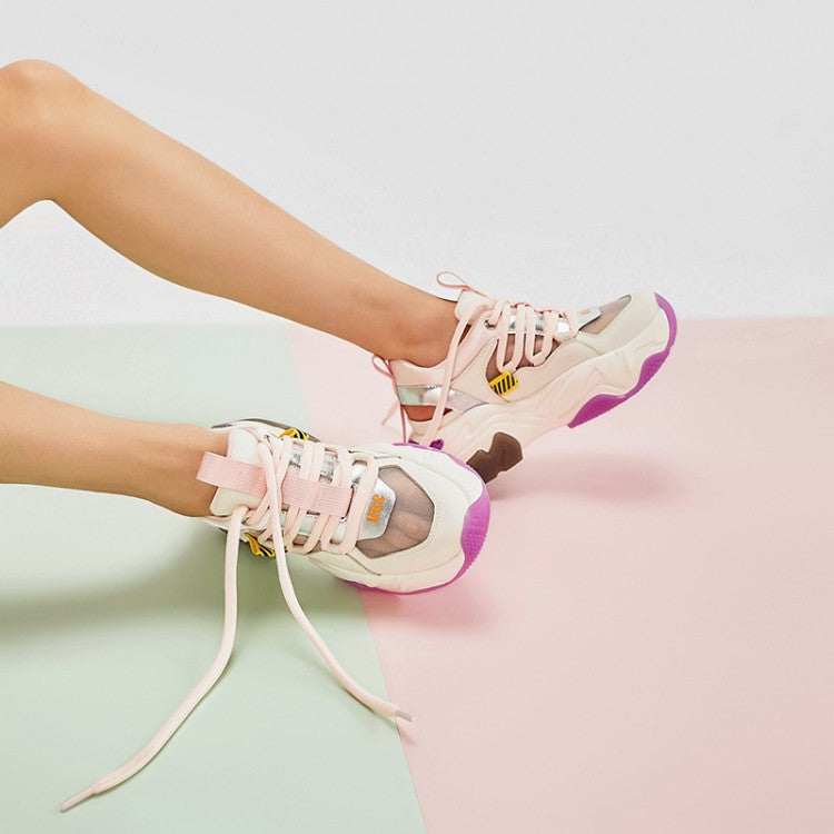 Oversized colorblock sneakers