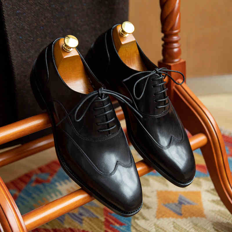 Men's Breathable Leather Shoes Black Soft Leather Soft Bottom Spring And Autumn Best Man Men's Business Formal Wear Casual Shoe