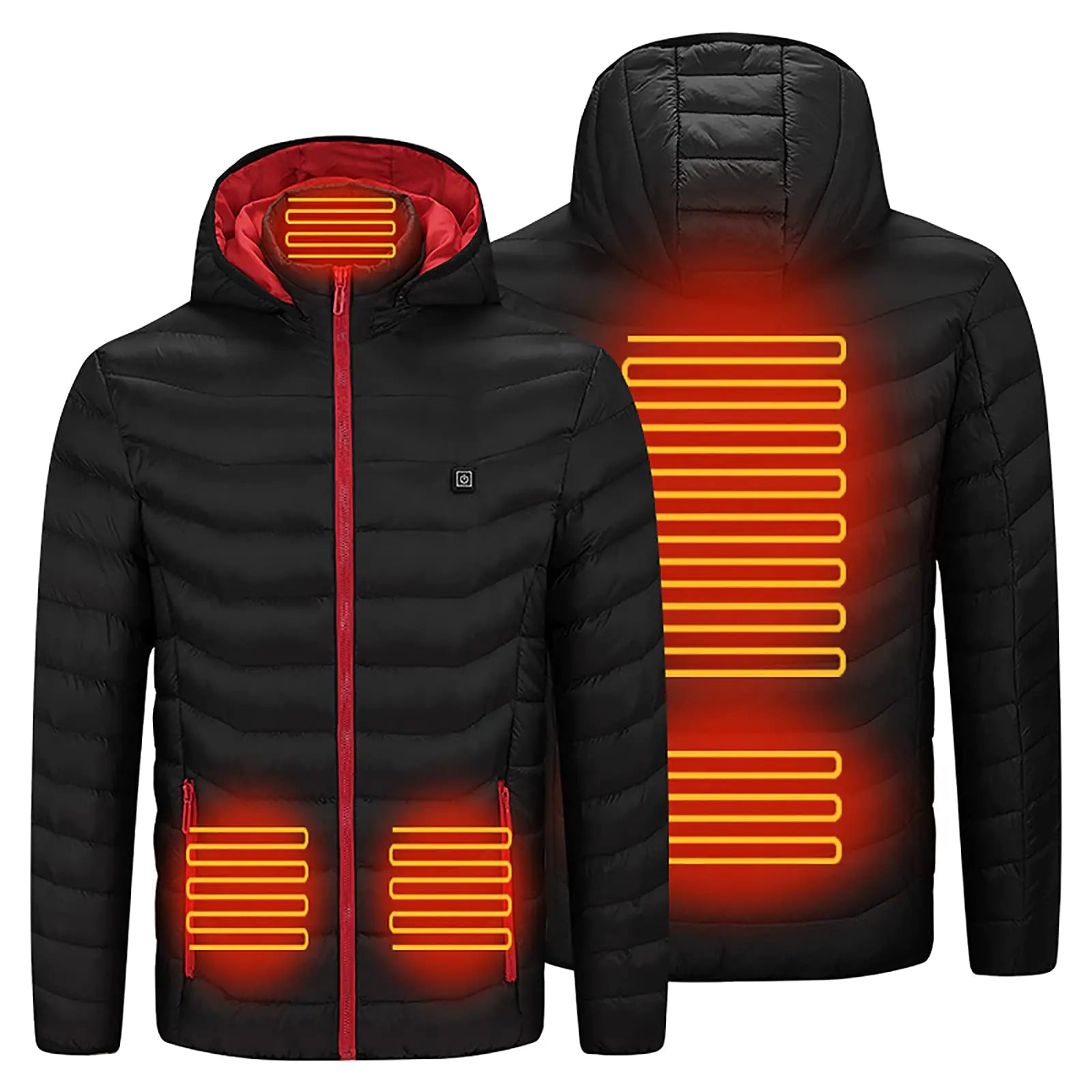 YMADREIG Womens Winter Coats Long Heated Jacket for Men Women 2024 Winter New Heated Coat Soft Shell Warm Heating Jackets Outdoor Winter Clothes