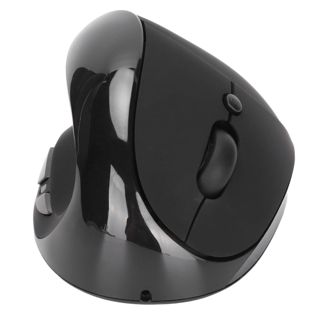 Left Hand Vertical Mouse 2.4G Wireless Vertical Ergonomic Mouse Rechargeable Mouse with USB Adapter Adjustable DPI for PC Black