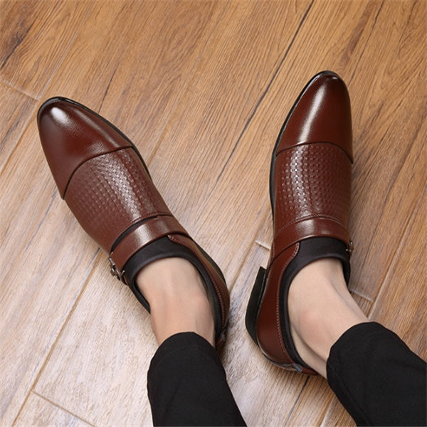 Men's Formal Leather Toe Cap Shoes – Breathable Non-Slip | Sizes 38–48