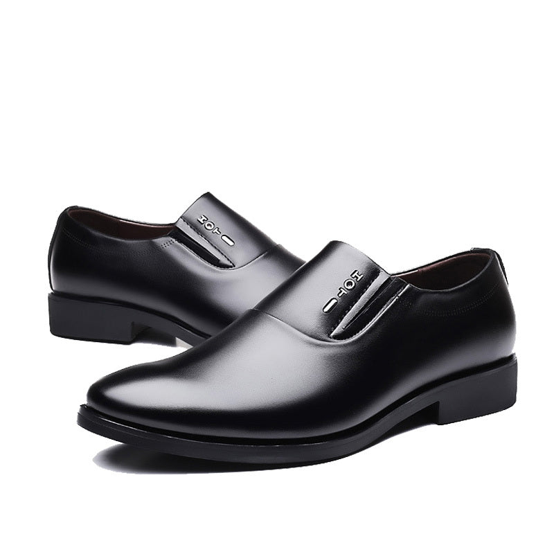 Men's Breathable Leather Shoes Black Soft Leather Soft Bottom Spring And Autumn Best Man Men's Business Formal Wear Casual Shoe