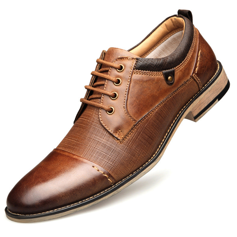 Men's Cowhide Leather Formal Shoes – Brown Dress Shoes | US Sizes 8–13