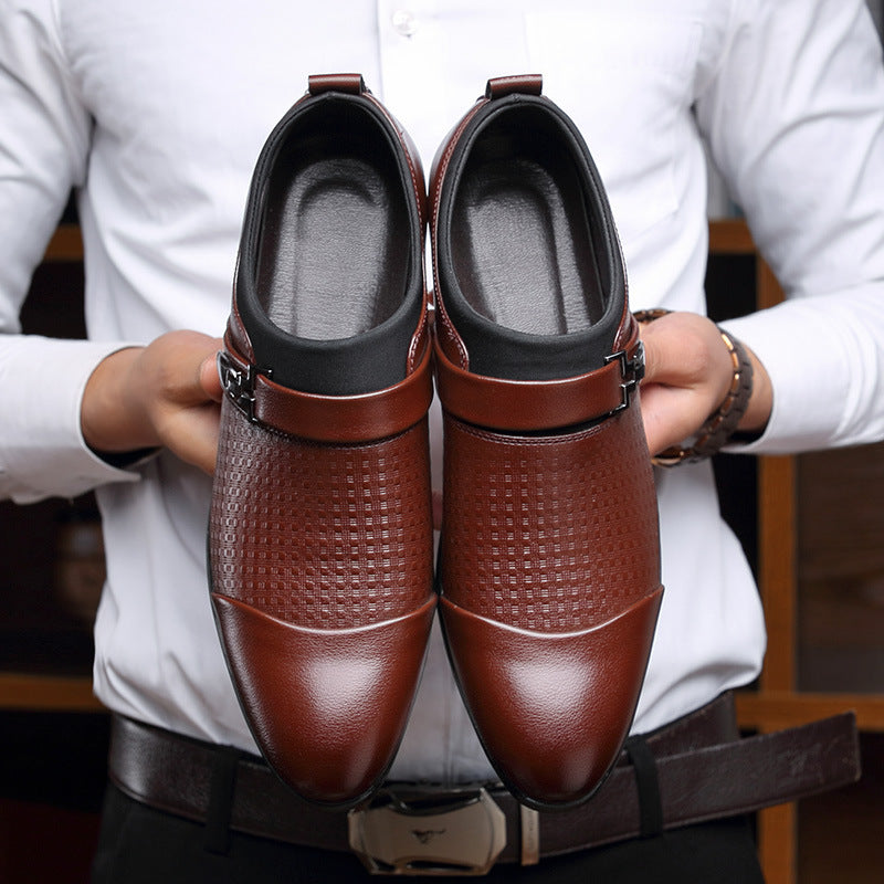 Men's PU Leather Formal Dress Shoes – Breathable Non-Slip Business Footwear
