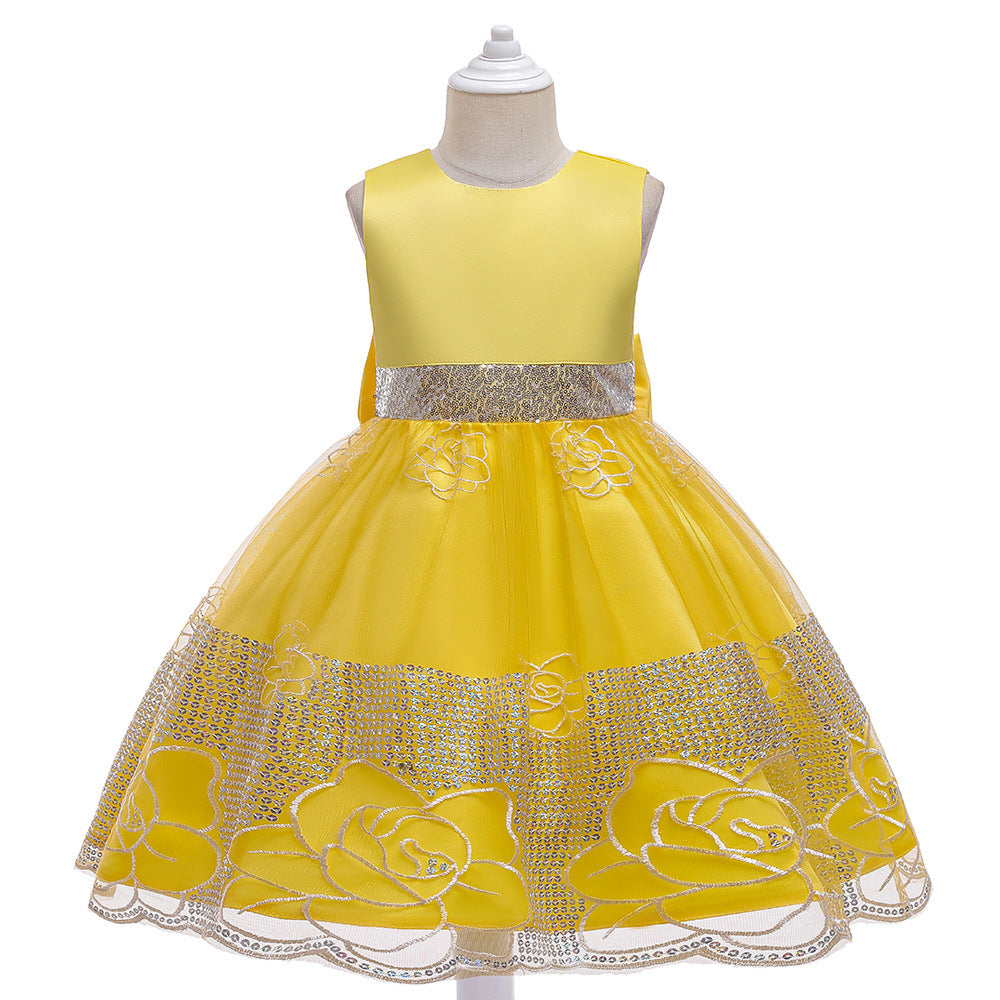 Forged Cloth Children's Dress Skirt School Piano Performance