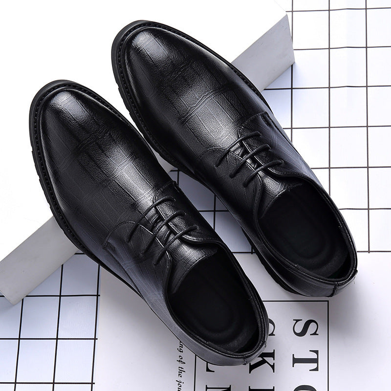 Men's Breathable Leather Shoes Black Soft Leather Soft Bottom Spring And Autumn Best Man Men's Business Formal Wear Casual Shoe