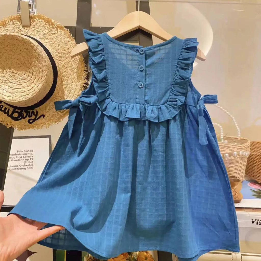 Children's Clothing Girl Summer French High-end Pastoral Princess Dress