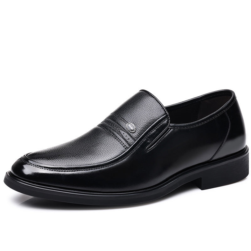 Men's Breathable Leather Shoes Black Soft Leather Soft Bottom Spring And Autumn Best Man Men's Business Formal Wear Casual Shoe