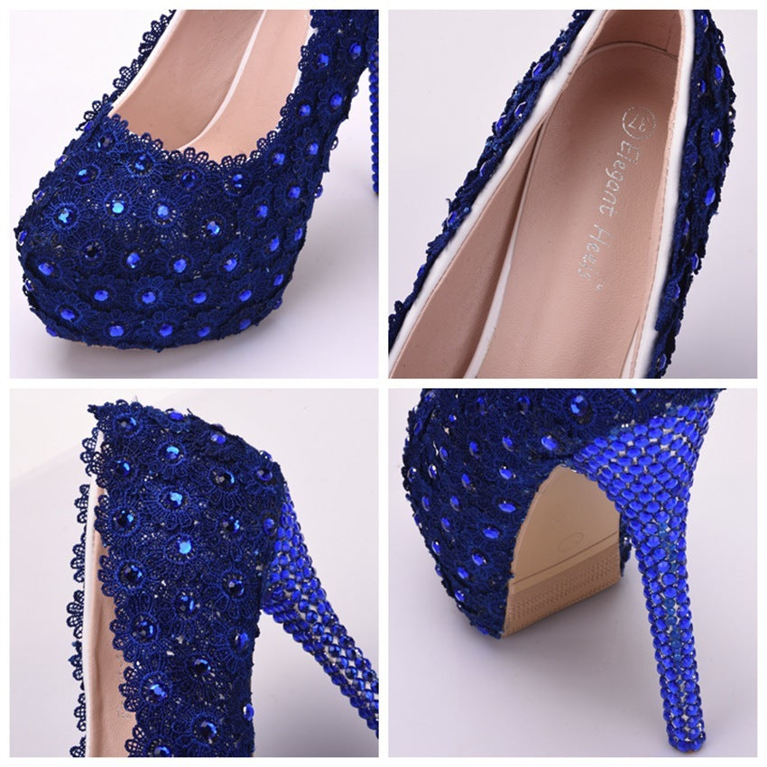 blue wedding shoes