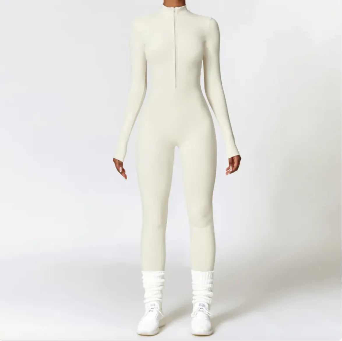Women's Warm Zipper Yoga Jumpsuit