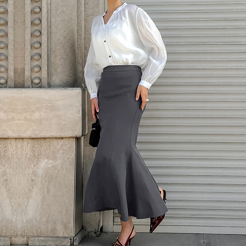 Elegant Skirt Fashion High Waist Professional