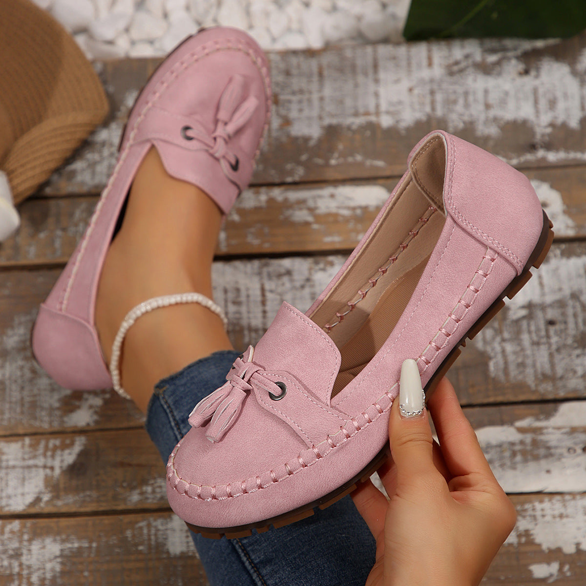 Women's Round Head Non-slip Soft Comfortable Flats Shoes