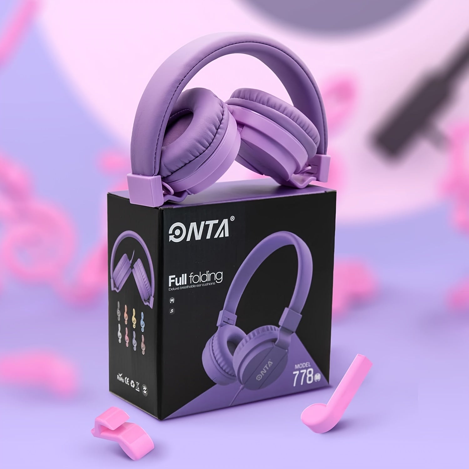 ONTA Kids Headphones For Boys Girls - Child Student Headset Wired Plug Earphones School Teen On Ear For Ipad | Computer | Smart Phone | Amazon Fire Tablet | Laptop | Plane Travel