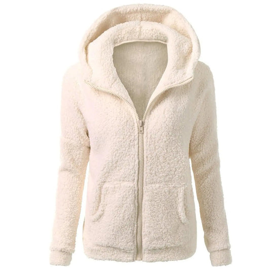 Hoodies for Women Zip Up Comfy Warm Plus Size Sherpa Jackets with Pockets Lightweight Fleece Lined Fall Winter Coats