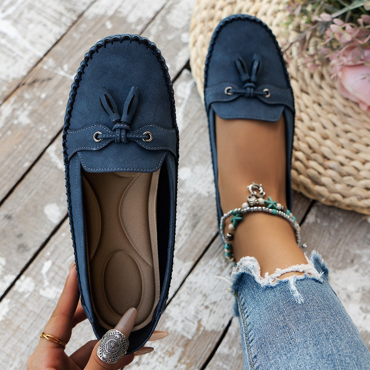 Women's Round Head Non-slip Soft Comfortable Flats Shoes