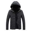 Hooded Padded Winter Jacket Slim Fit Imitation Down Padded Jacket Thick Mens Autumn And Winter