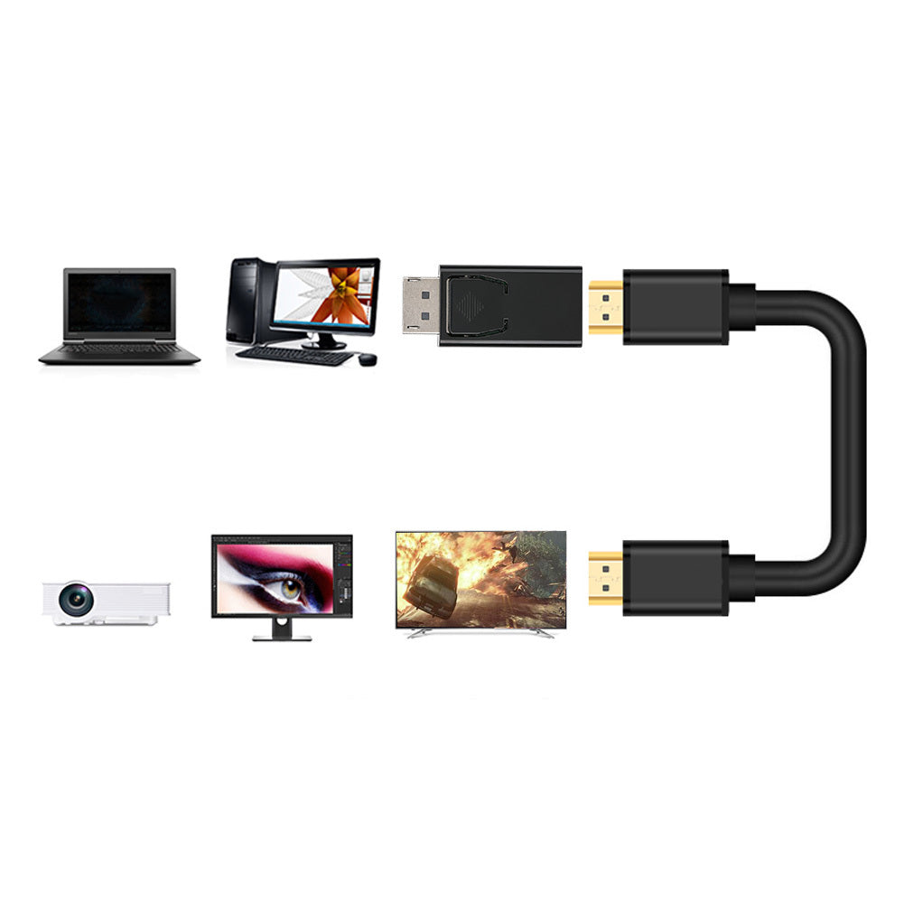 2PAdapter Converter for PC LaptopsCS/Pack Black Display Port DP Male to HDMI Female