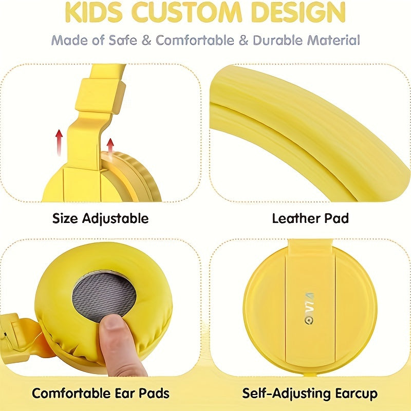 ONTA Kids Headphones For Boys Girls - Child Student Headset Wired Plug Earphones School Teen On Ear For Ipad | Computer | Smart Phone | Amazon Fire Tablet | Laptop | Plane Travel