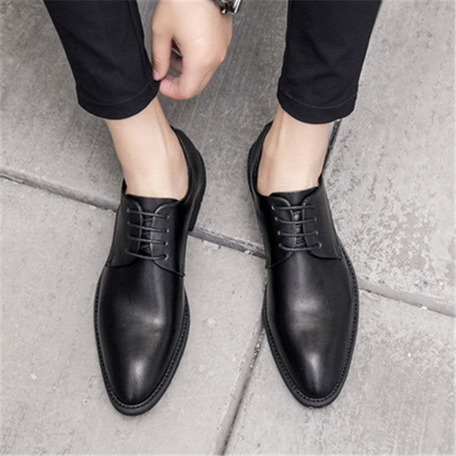 Men's Leather Formal Dress Shoes – Classic Lace-Up Oxford Style