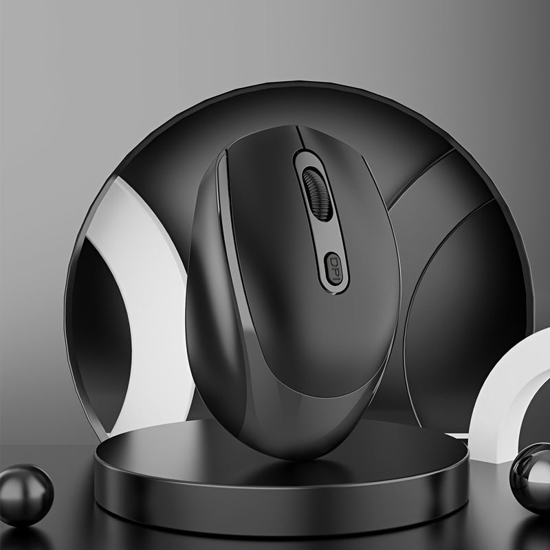 BalanceFit Wireless Mouse, Dual-Mode 2.4G & Wireless, Ergonomic Design with Comfortable Grip, Compact Size for Office & Gaming, Compatible with Laptops, Desktops, Tablets, Multiple Colors (Black/White/Pink/Green), BalanceFit