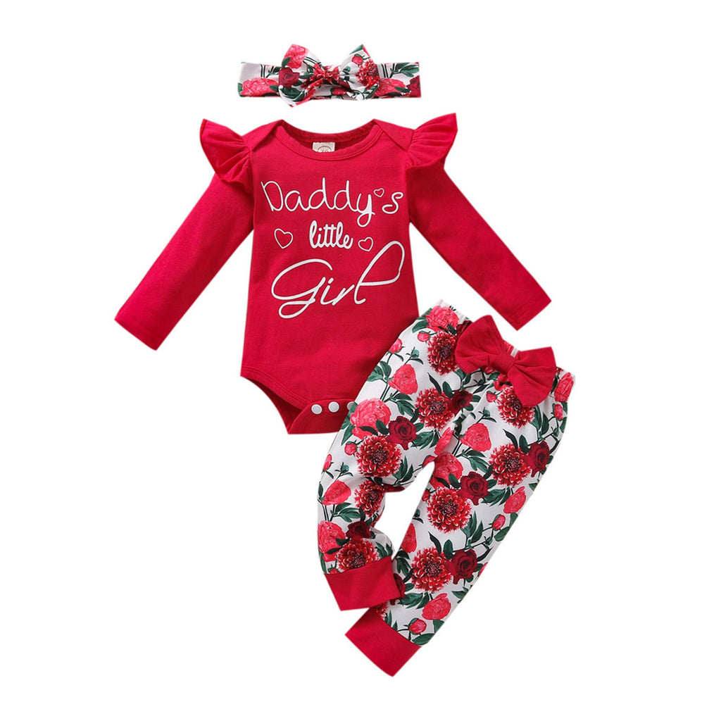 Autumn Girl's Clothing Baby Girl Long-sleeved Alphabet Romper Suit