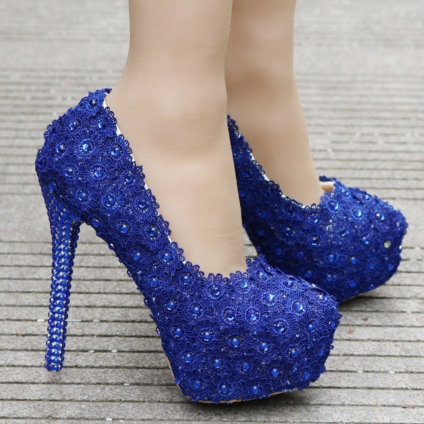 blue wedding shoes