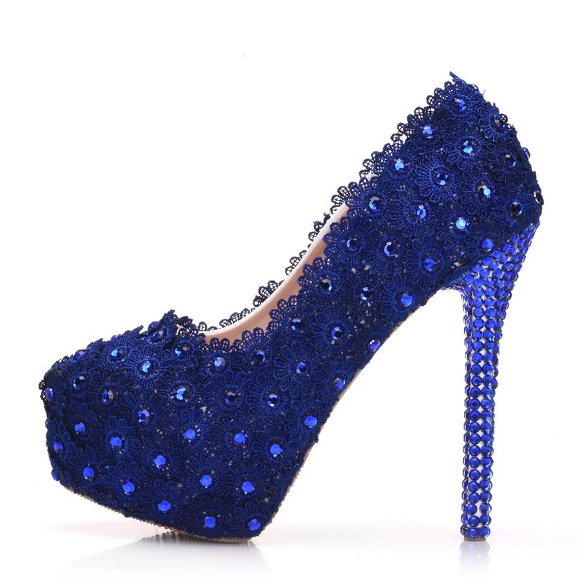 blue wedding shoes