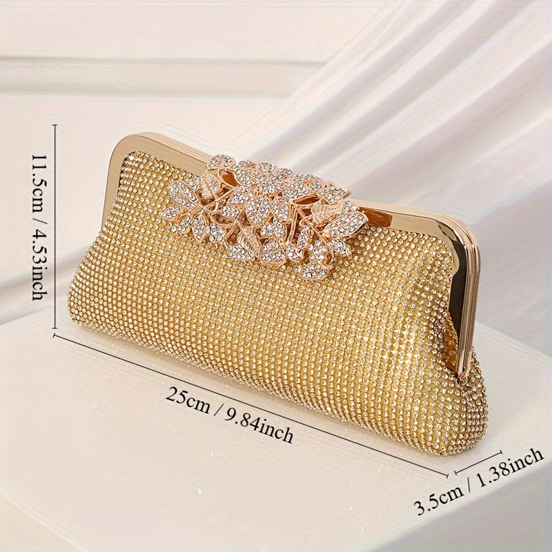 Elegant Glittering Rhinestone Clutch Bag - Sparkling Evening Handbag for Women, Perfect for Wedding, Party, Prom, Carnaval, Music Festival, and Formal Occasions - Classic, Stylish, and Durable Accessory