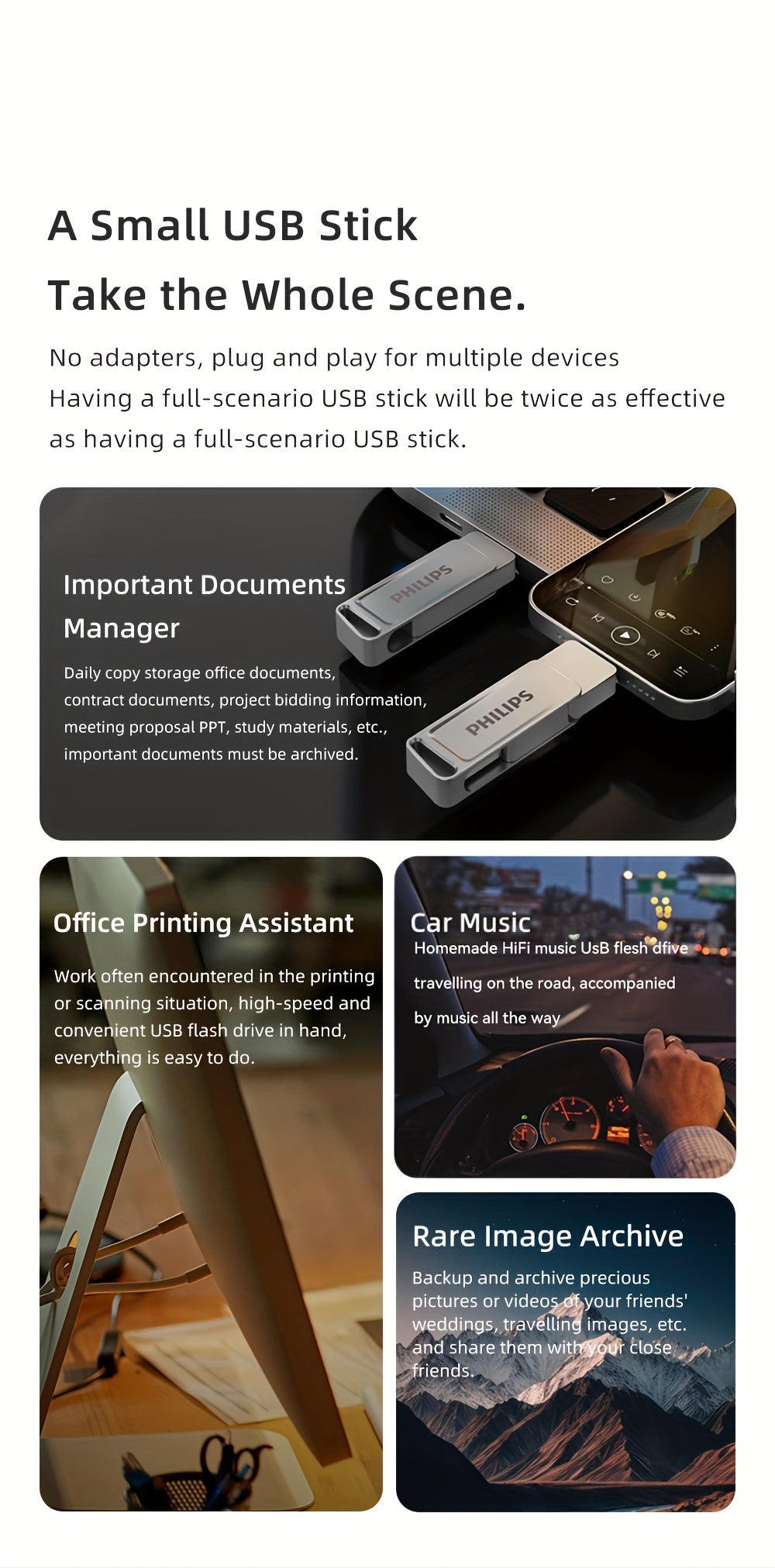 [PHILIPS Dual Flash Drive] PHILIPS 2-in-1 USB 3.2 Type-C Dual Flash Drive - Speed Up to 150MB/s, Metal, 32 GB, 64 GB, 128 GB, 256 GB - for USB-C Android Phones, iPhone 15, MacBook, iPad, Computers, etc
