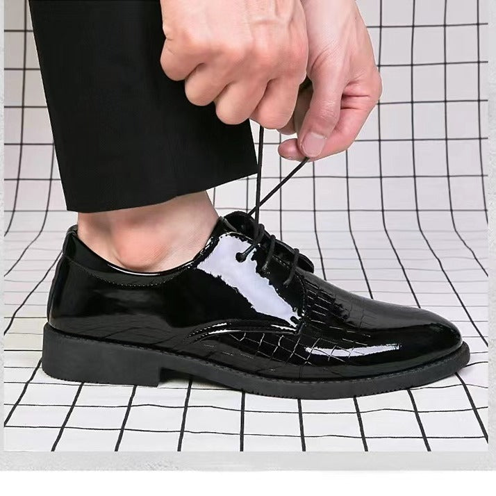 Men's Breathable Leather Shoes Black Soft Leather Soft Bottom Spring And Autumn Best Man Men's Business Formal Wear Casual Shoe