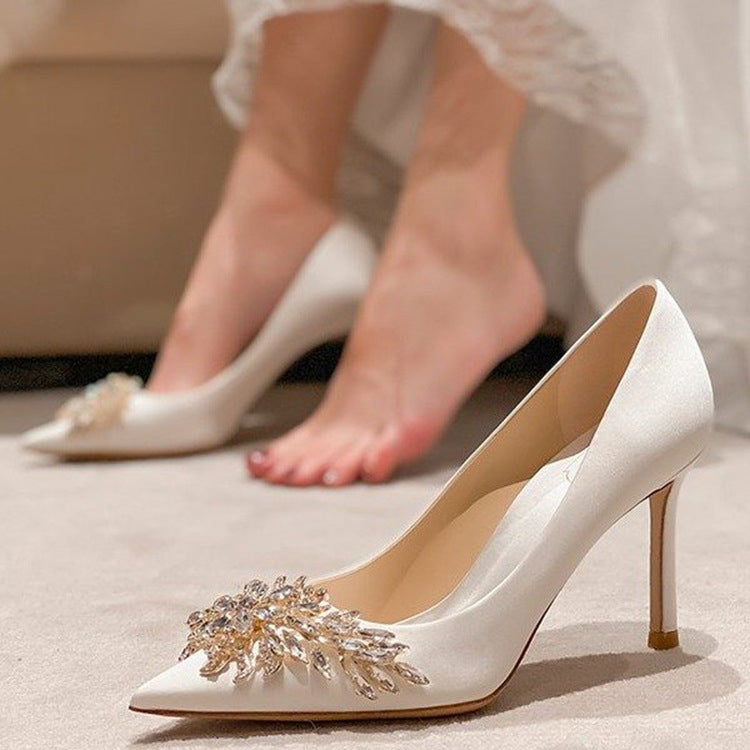 Red wedding shoes