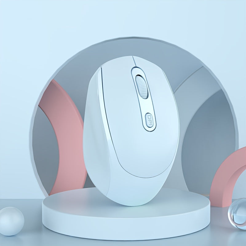 BalanceFit Wireless Mouse, Dual-Mode 2.4G & Wireless, Ergonomic Design with Comfortable Grip, Compact Size for Office & Gaming, Compatible with Laptops, Desktops, Tablets, Multiple Colors (Black/White/Pink/Green), BalanceFit