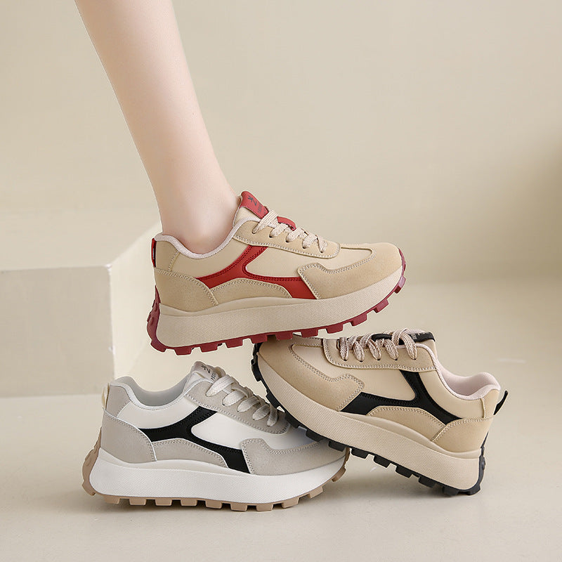 Spring Student Sports Running Leisure Platform Height Increasing Shoes